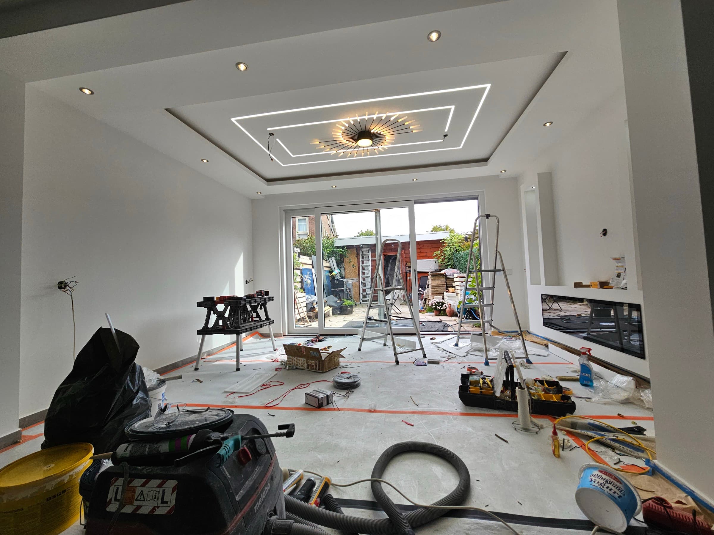 Interieurrenovatie tijdens de afwerking